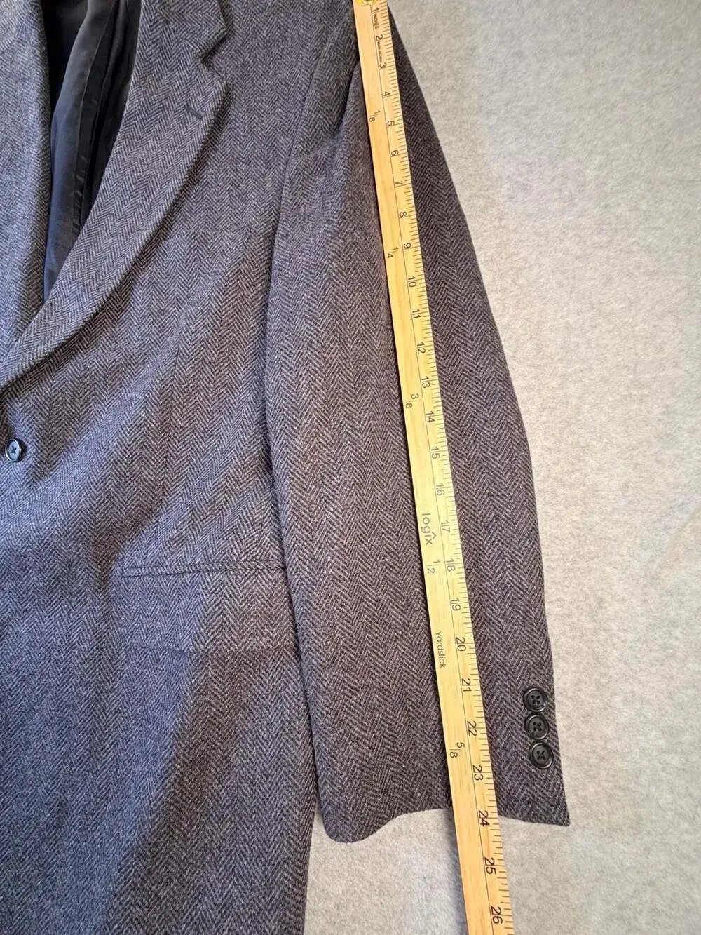 Towncraft Blazer Brown Wool Herringbone Tweed Sport Coat Jacket